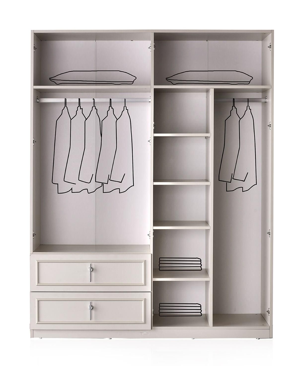 Vze Mabel 4 Kapılı Dolap