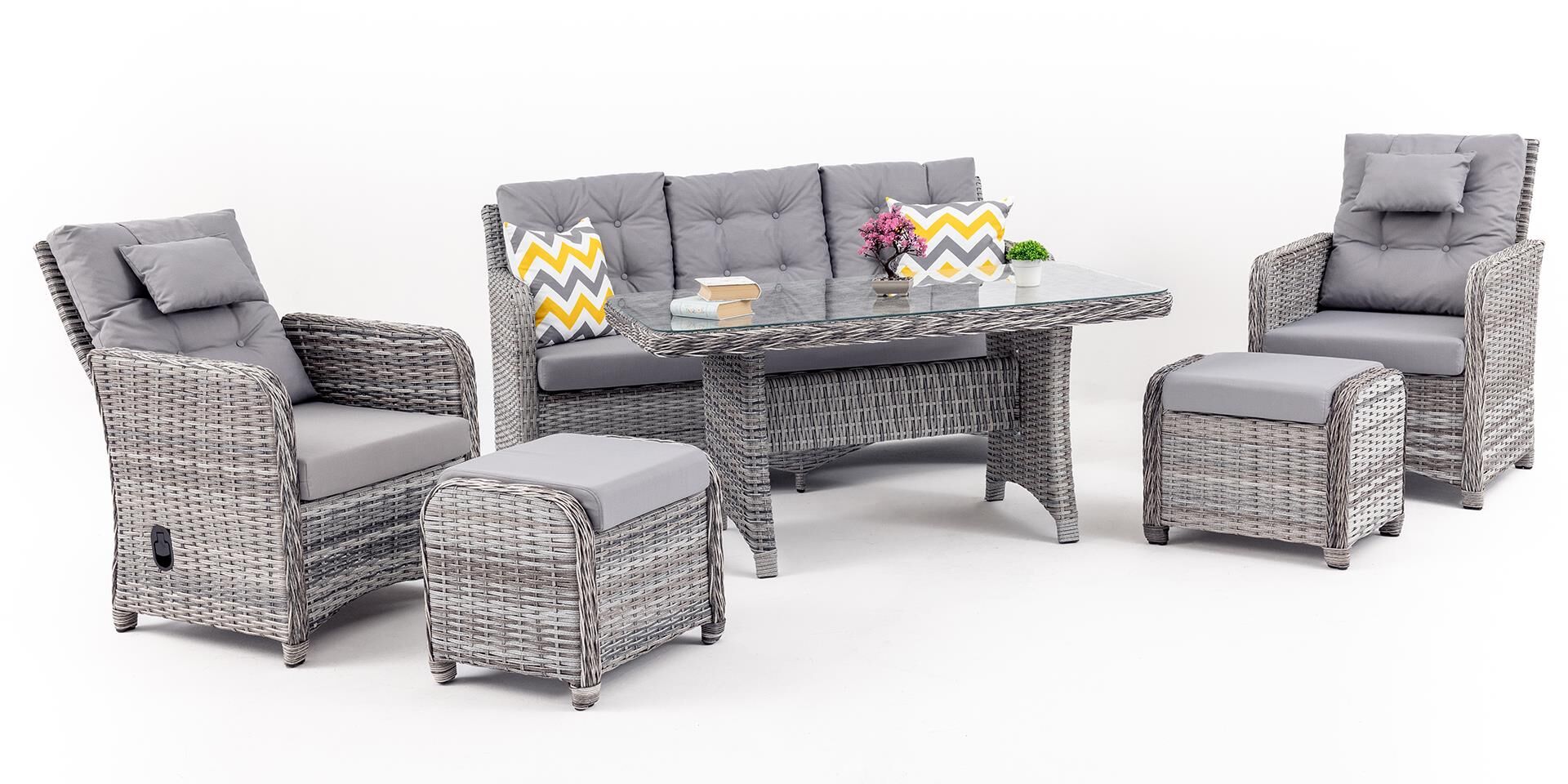 Sdr Cakarta Oturma Grubu 3+1+1+Masa+Puf Stone