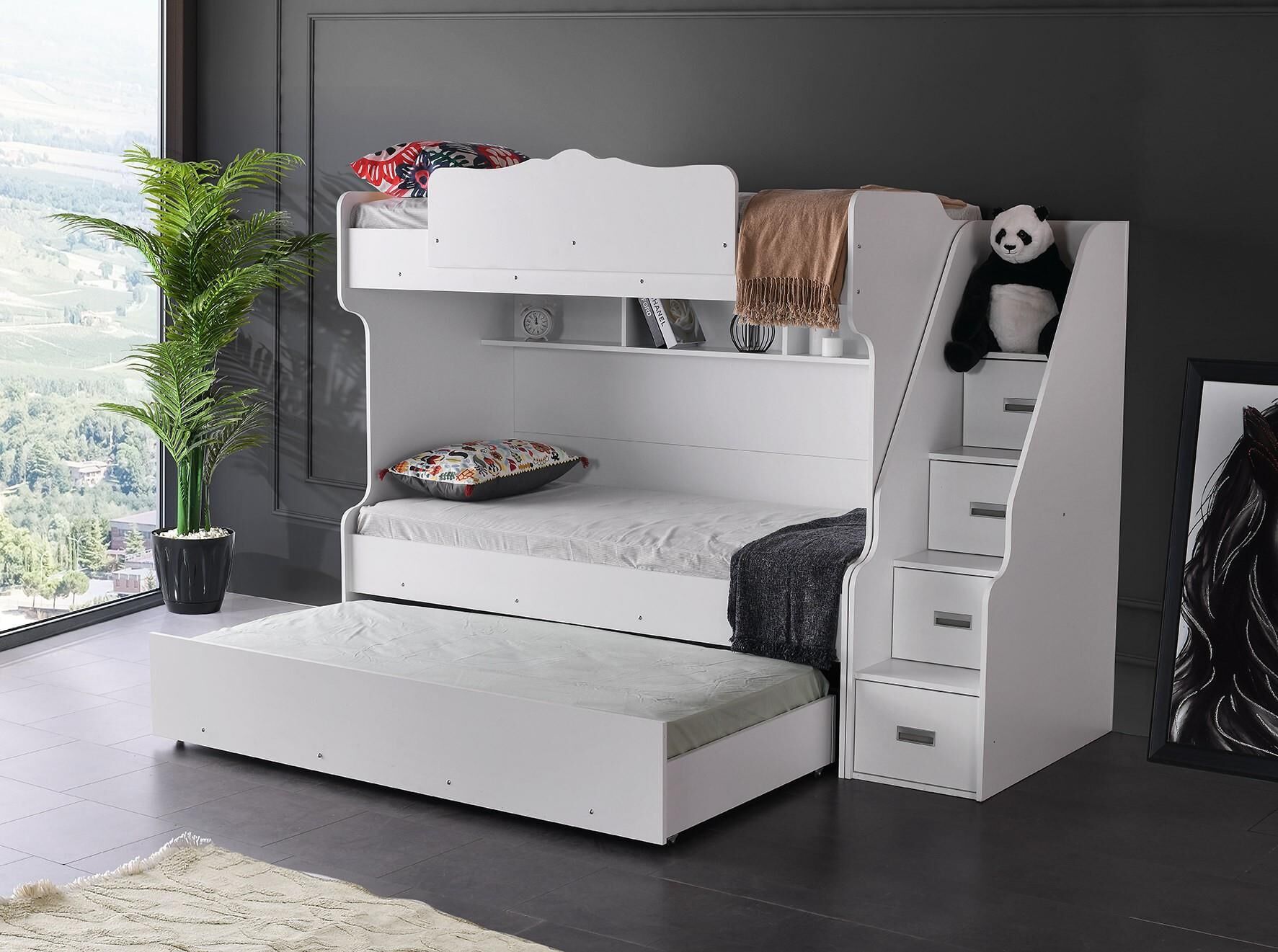 Vze Merdivenli Karyola Altı