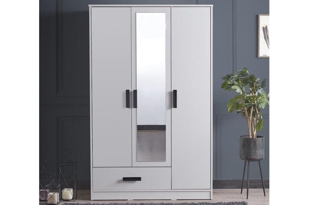 Mds Sude 3 Kapaklı Dolap Beyaz