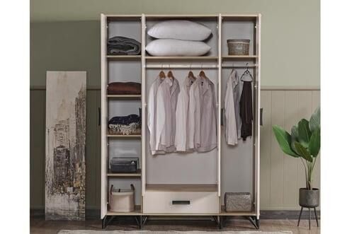 Mds Ekin 4 Kapaklı Dolap Beyaz