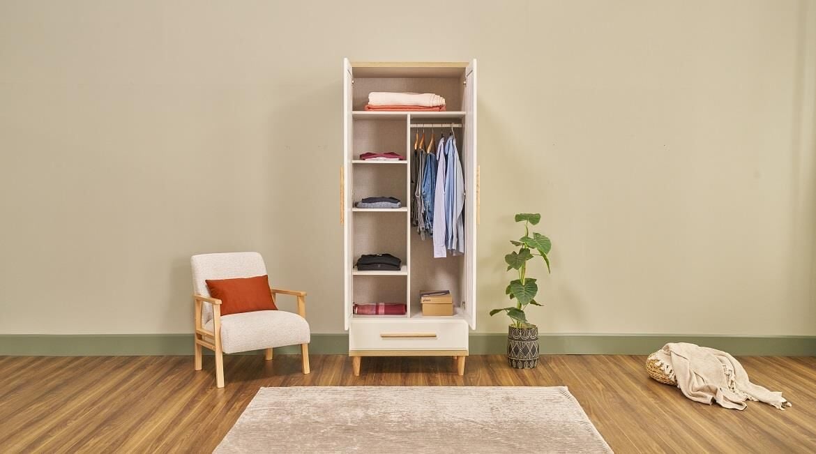 Mil Tena 2 Kapaklı Gardırop