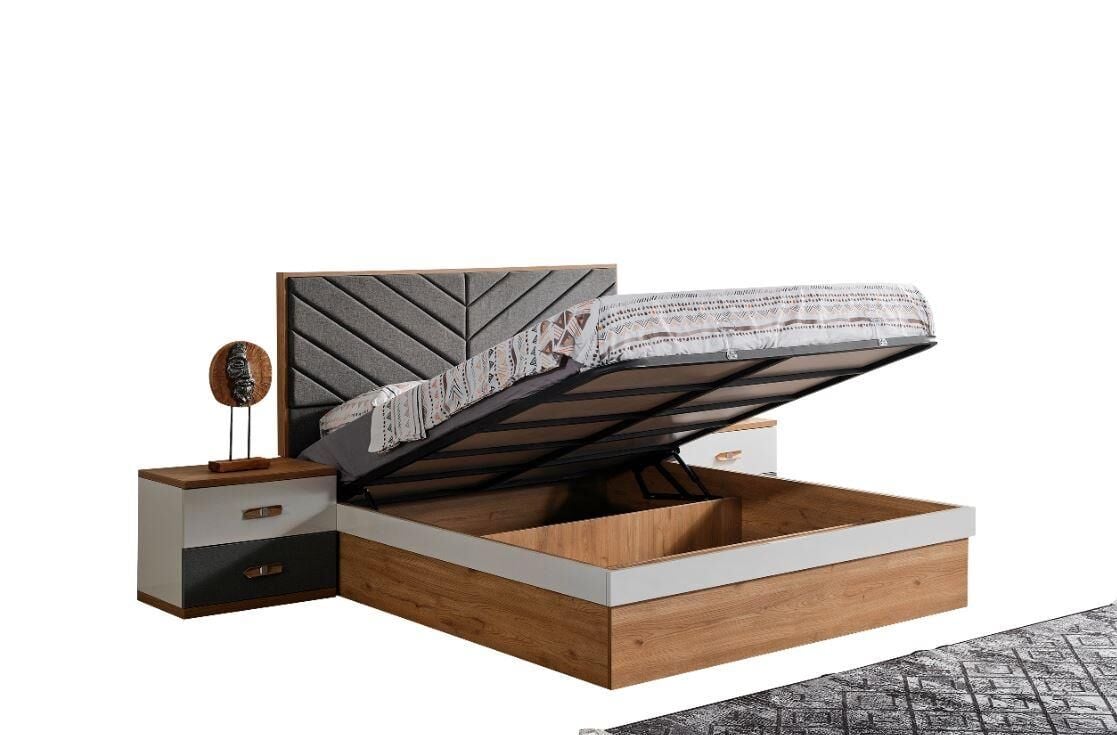 Bym Asya Çift Kişilik Karyola Başlık Dahil(Bazalı)