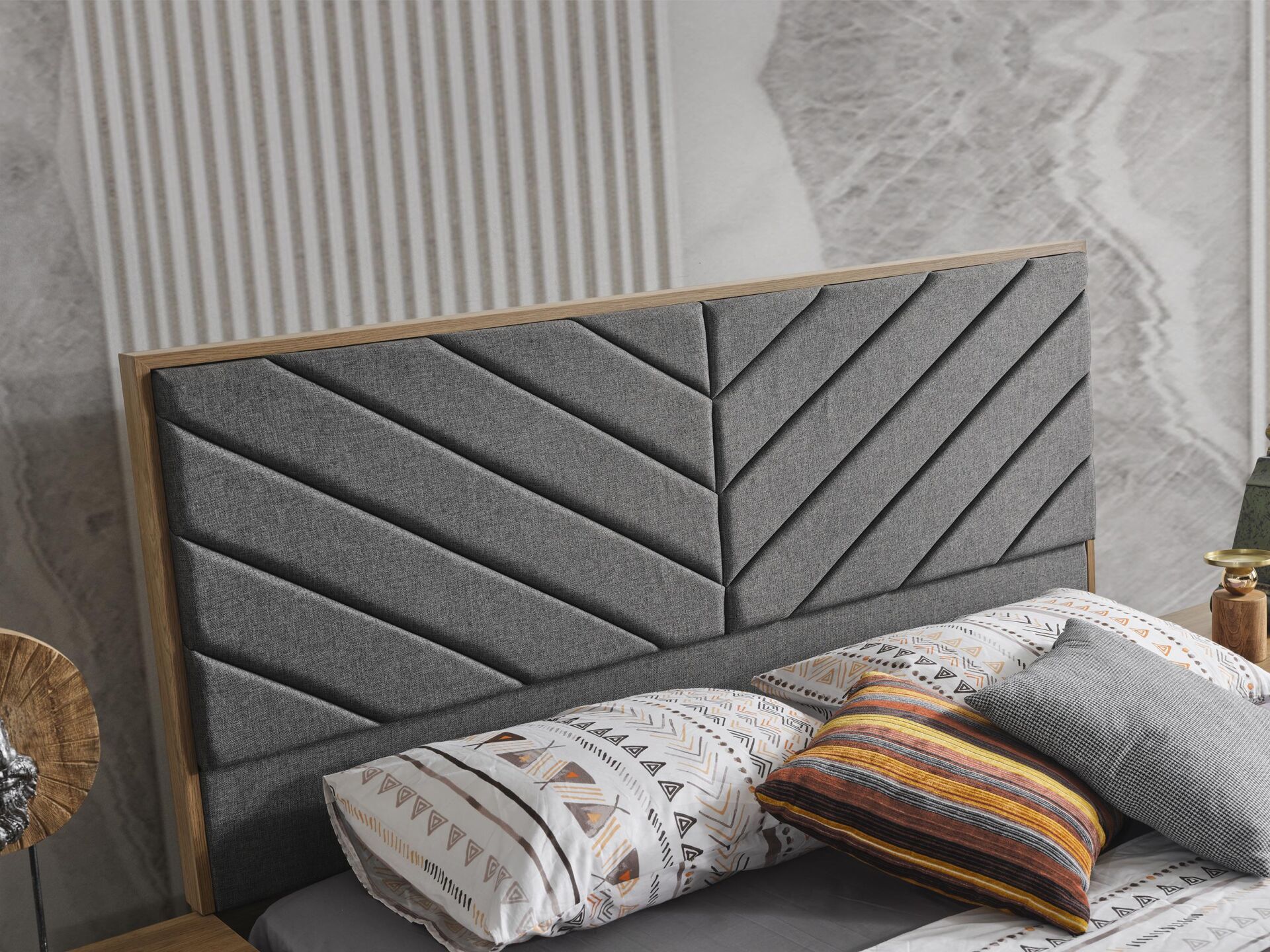 Bym Asya Çift Kişilik Karyola Başlık Dahil(Bazalı)