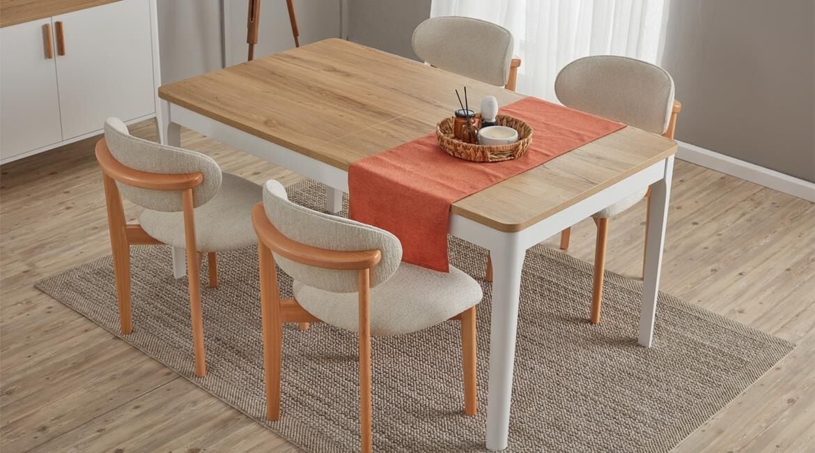 Mil Tena 160*90 Açılır Yemek Masası