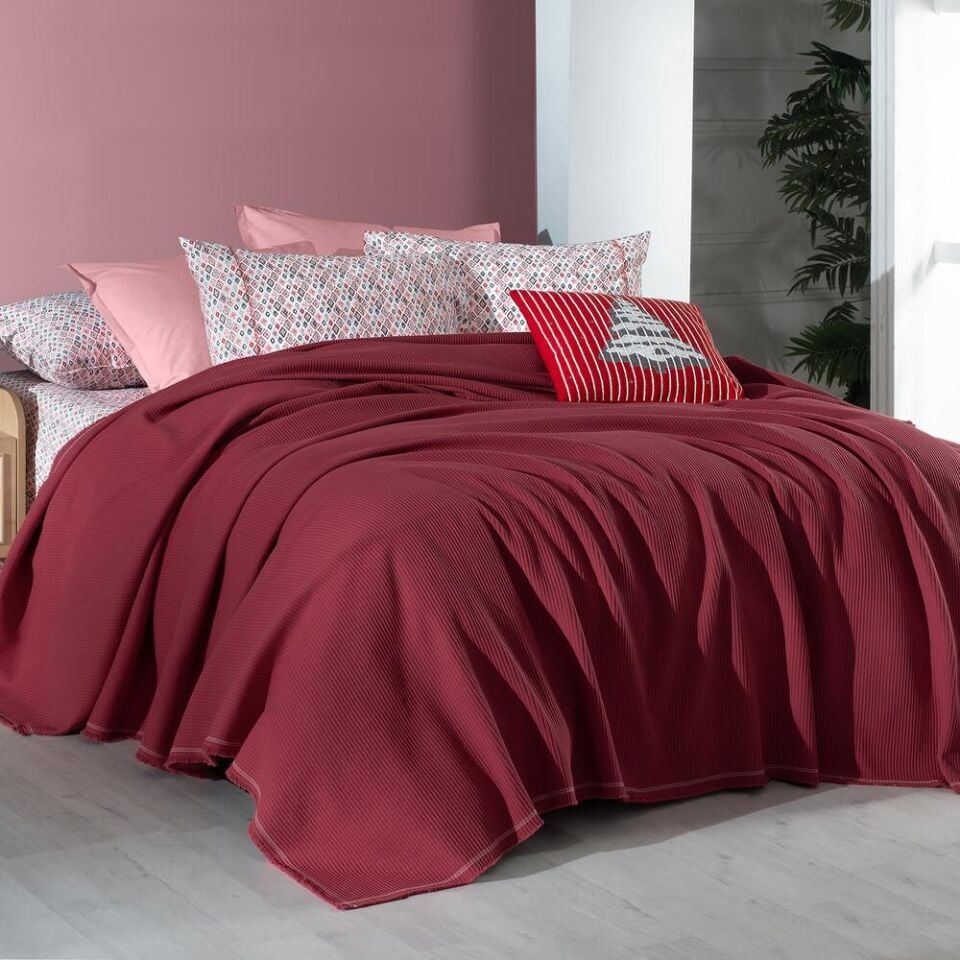 Sarev Abel Pike Takımı Çift  Kişilik Kırmızı