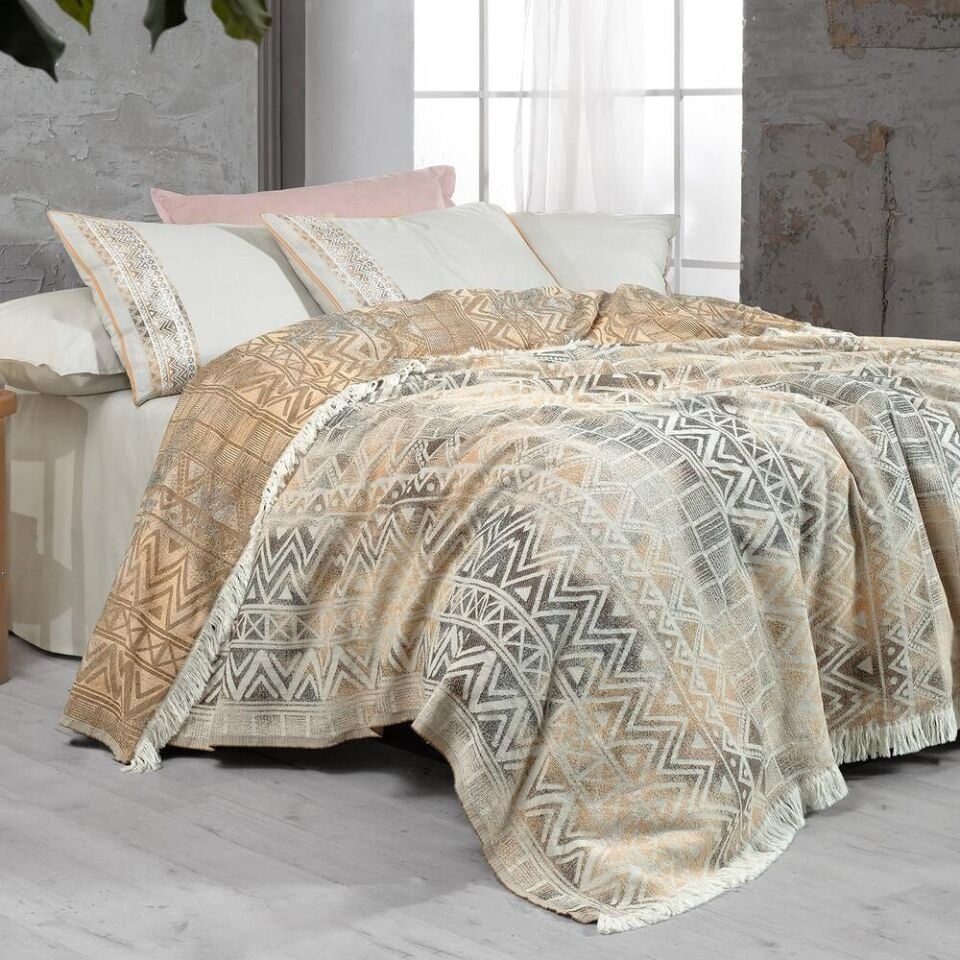 Sarev Raına Pike Takımı Çift  Kişilik Sarı