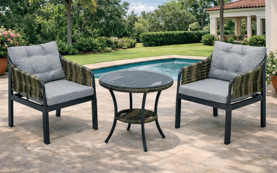 Garden İmge Çay Seti 1+1+Sehpa Antrasit