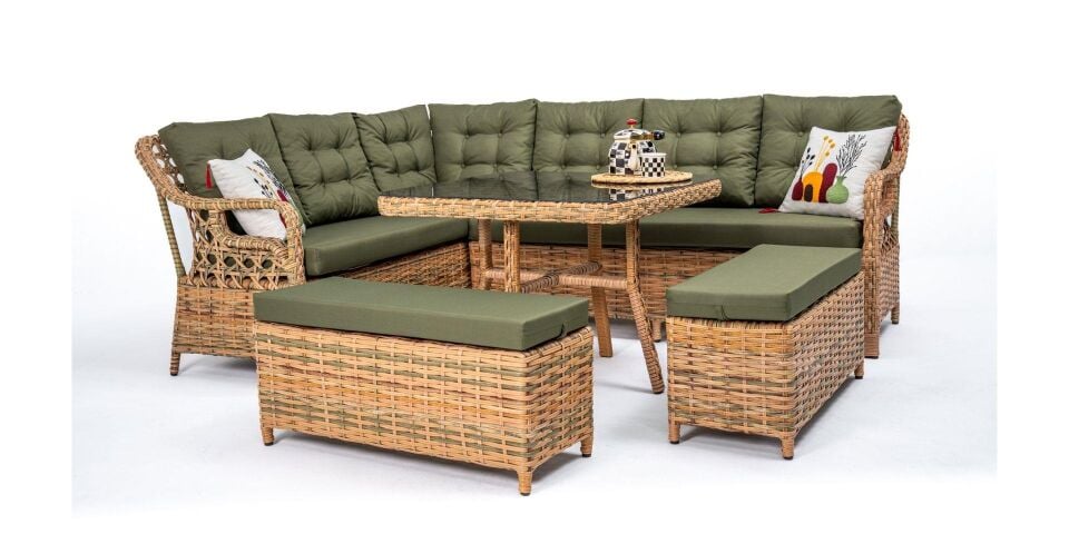 Sdr Benin Köşe Takımı XL Puflu Elvan