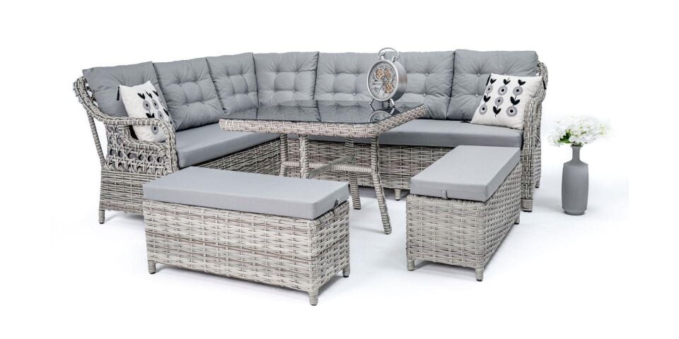 Sdr Benin Köşe Takımı XL Puflu Stone