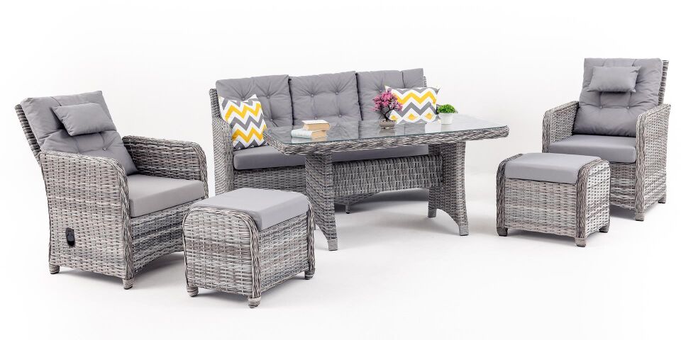 Sdr Cakarta Oturma Grubu 3+1+1+Masa+Puf Stone