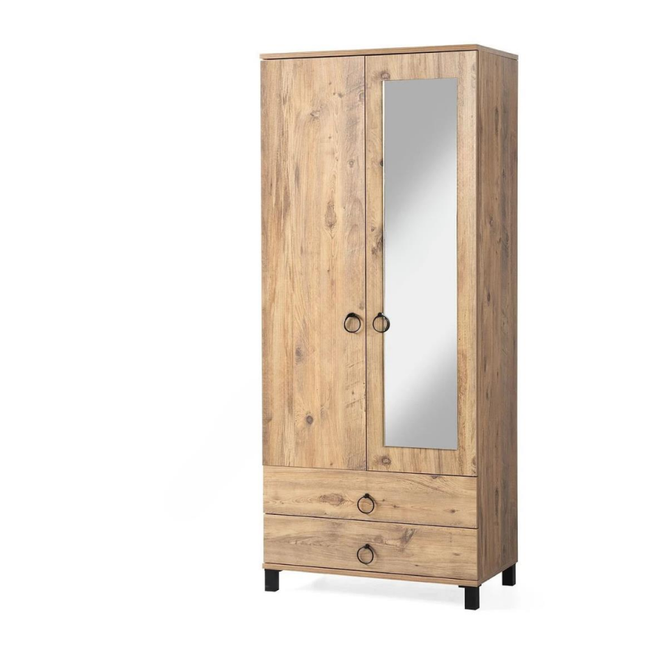 Src 3229 Buket İki Kapılı Dolap Aynalı Çam