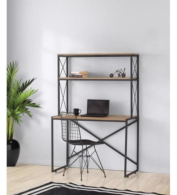 Src 3261 Cemre Çalışma Masası Üst Kitaplıklı Çam