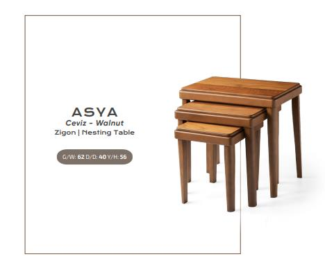 Nar Asya Zigon Sehpa Ceviz