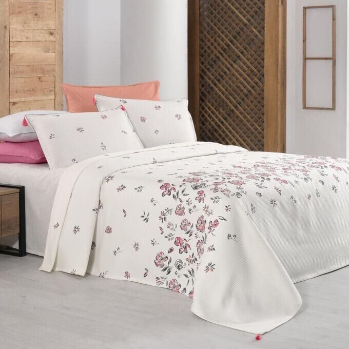 Sarev Saira Pike Takımı Tek  Kişilik Ekru