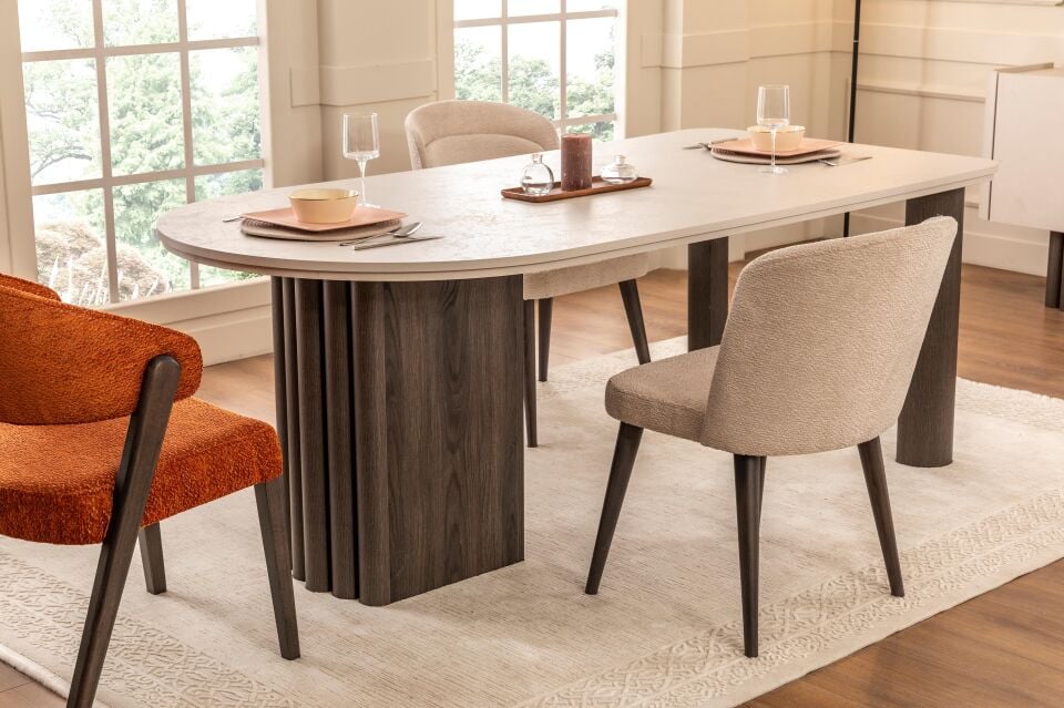 Krk Lorena Yemek Masası Sabit 200 Cm