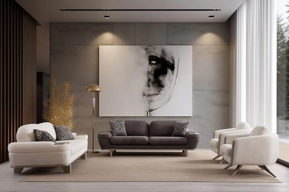 Rll İnci Koltuk Takımı 3+3+1