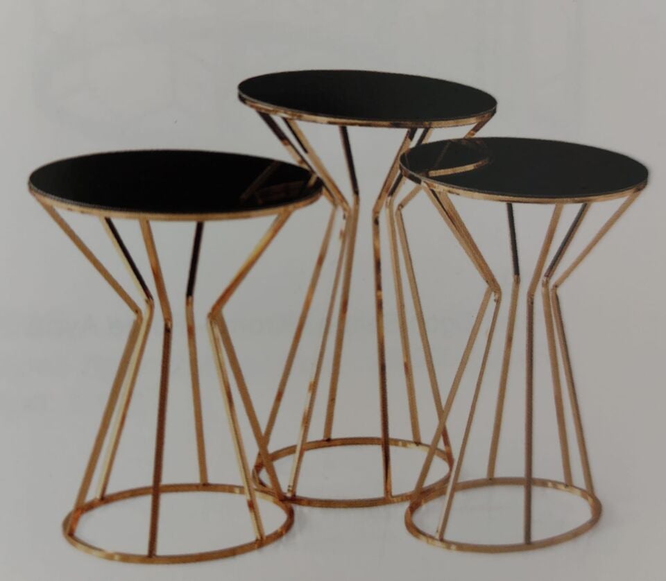 Src 8047 Kum Saati Gold Zigon Sehpa