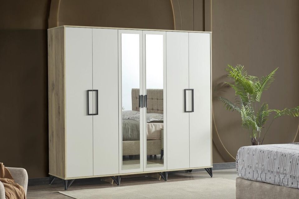 Mds Ekin 6 Kapaklı Dolap Beyaz