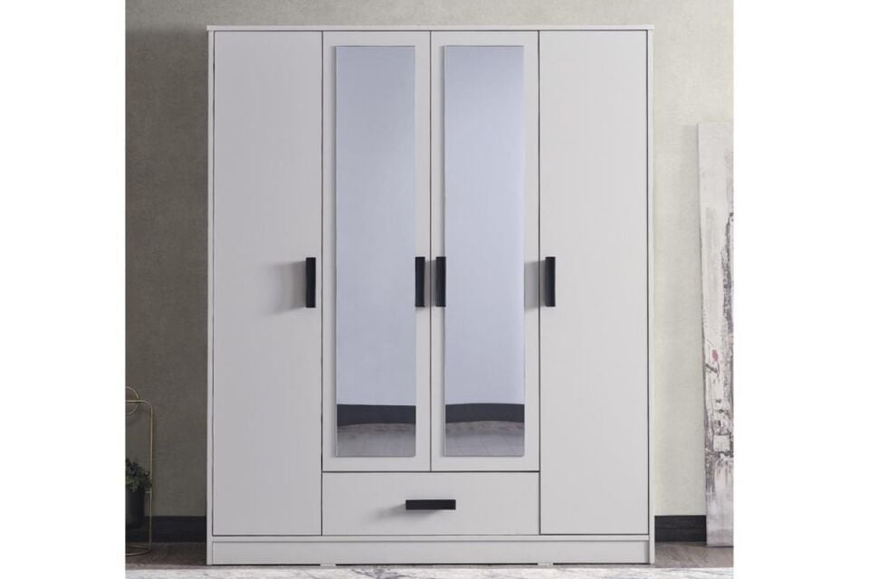 Mds Sude 4 Kapaklı Dolap Beyaz