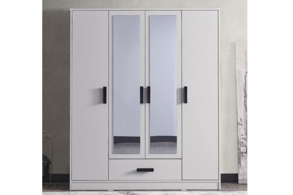 Mds Sude 4 Kapaklı Dolap Beyaz