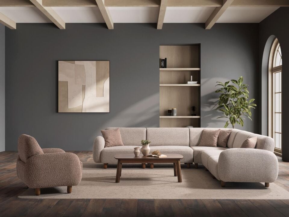 Prk Moon Köşe Takımı (Köşe + X2 Tekli Kollu+ X2 Tekli Kolsuz)
