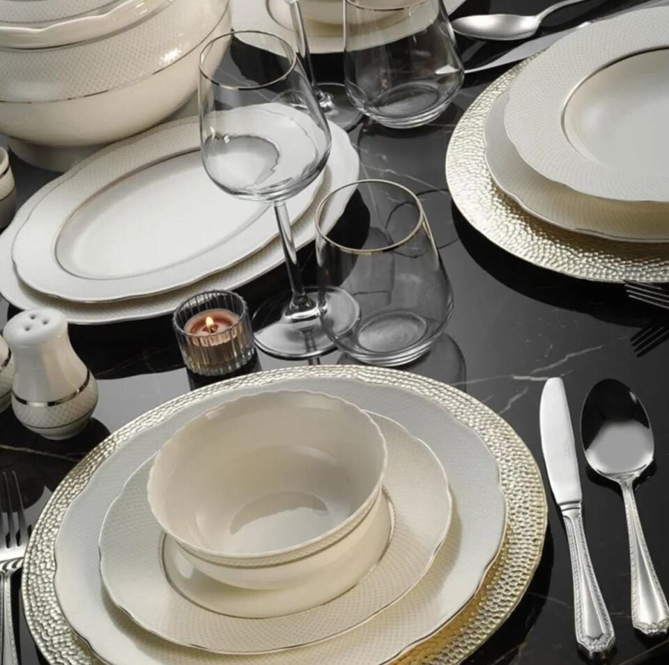 Kütahya 1133920 Bone Olympos Yemek Tk 62 Prç Platin