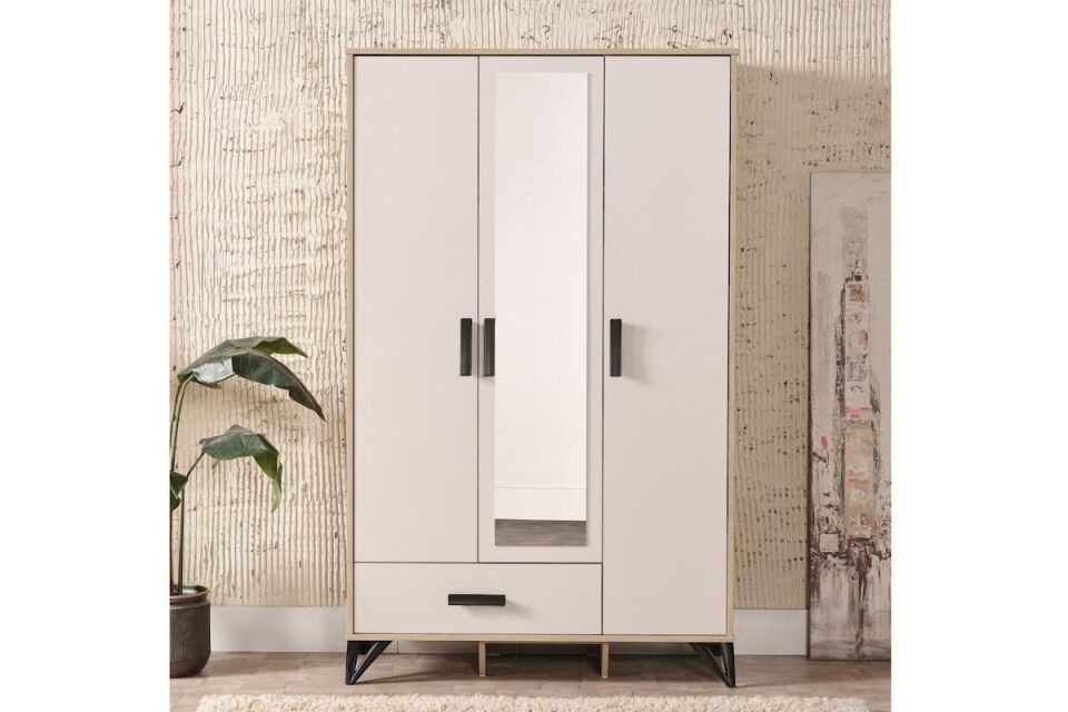 Mds Ekin 3 Kapaklı Dolap Beyaz