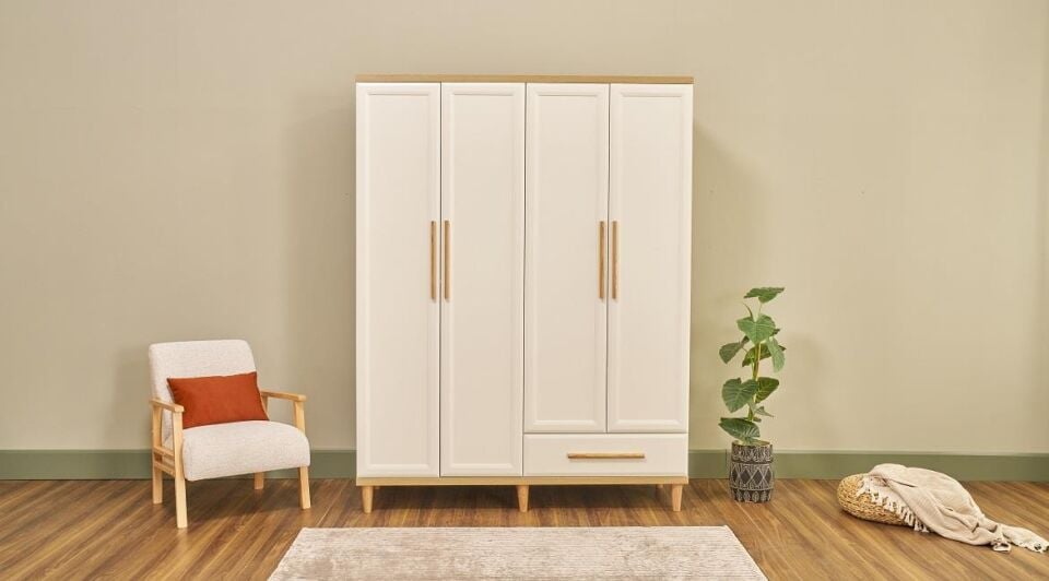 Mil Tena 4 Kapaklı Gardırop