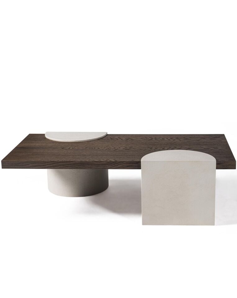 Tdr 503 Kapodokya Beton Art Meşe Orta Sehpa