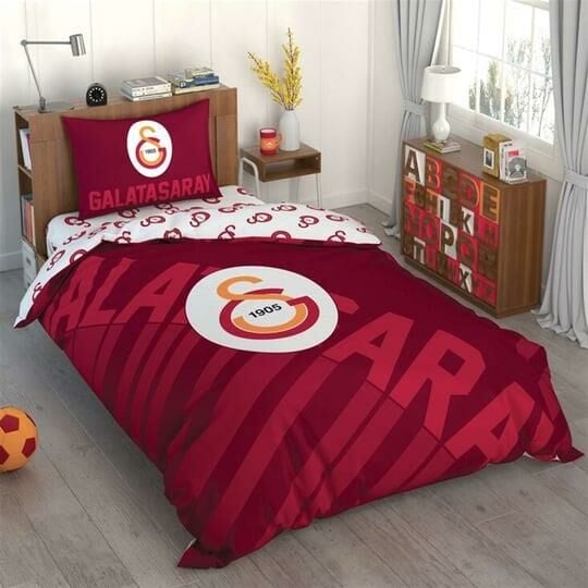 Taç 4808 Brf Kulup Lisanslı Nevresim Takımı GS Logo Kırmızı