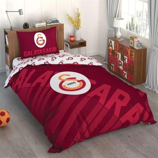 Taç 4808 Brf Kulup Lisanslı Nevresim Takımı Galatasaray Kırmızı Logo