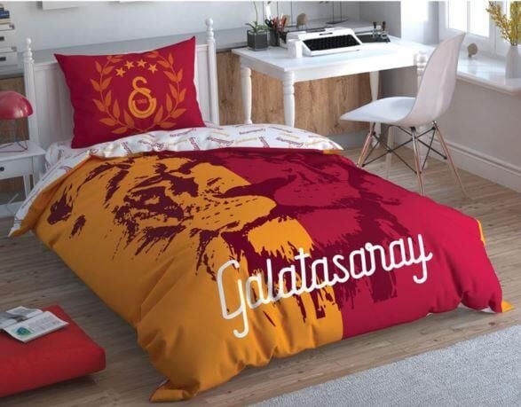 Taç 4808 Brf  Kulup Lisanslı Nevresim Takımı Galatasaray Aslan Logo