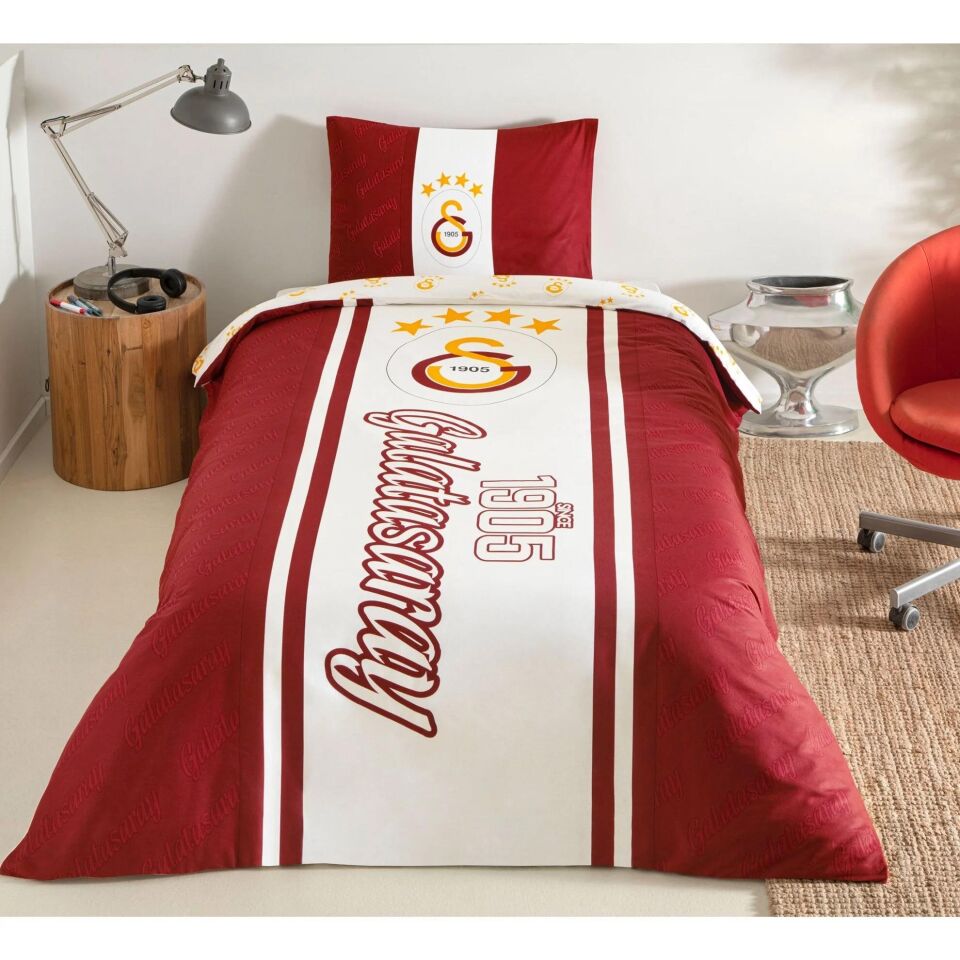Taç 4812  Brf Kulup Lisanslı Nevresim Takımı Galatasaray 1905 Glow