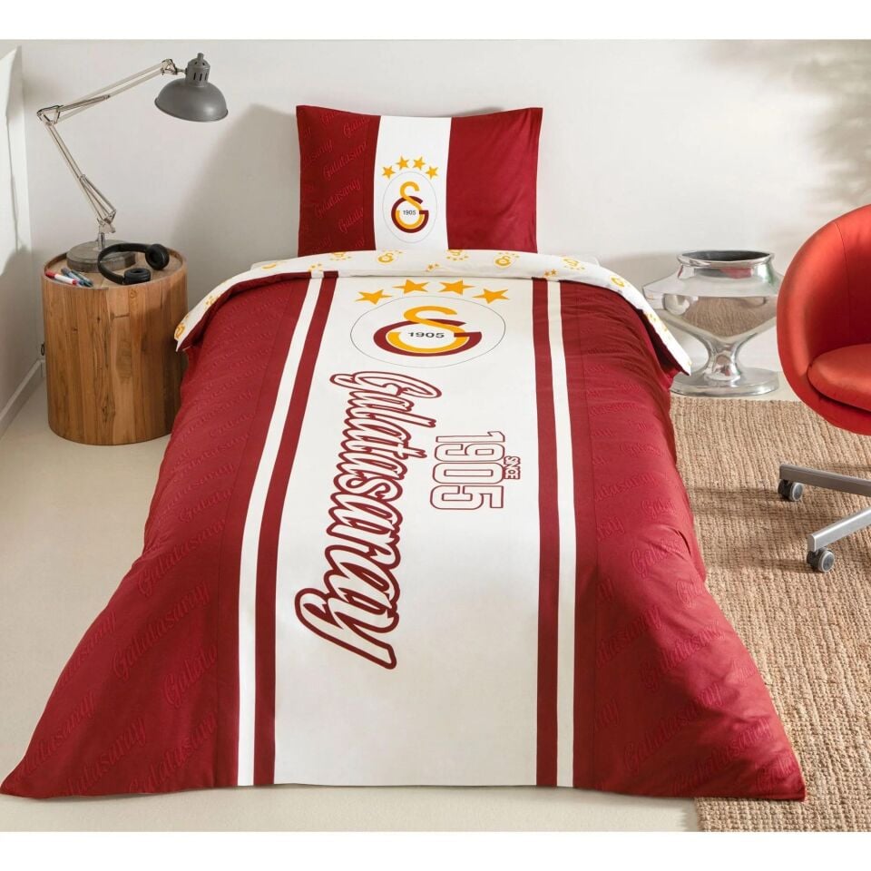 Taç 4812  Brf Kulup Lisanslı Nevresim Takımı Galatasaray 1905 Glow
