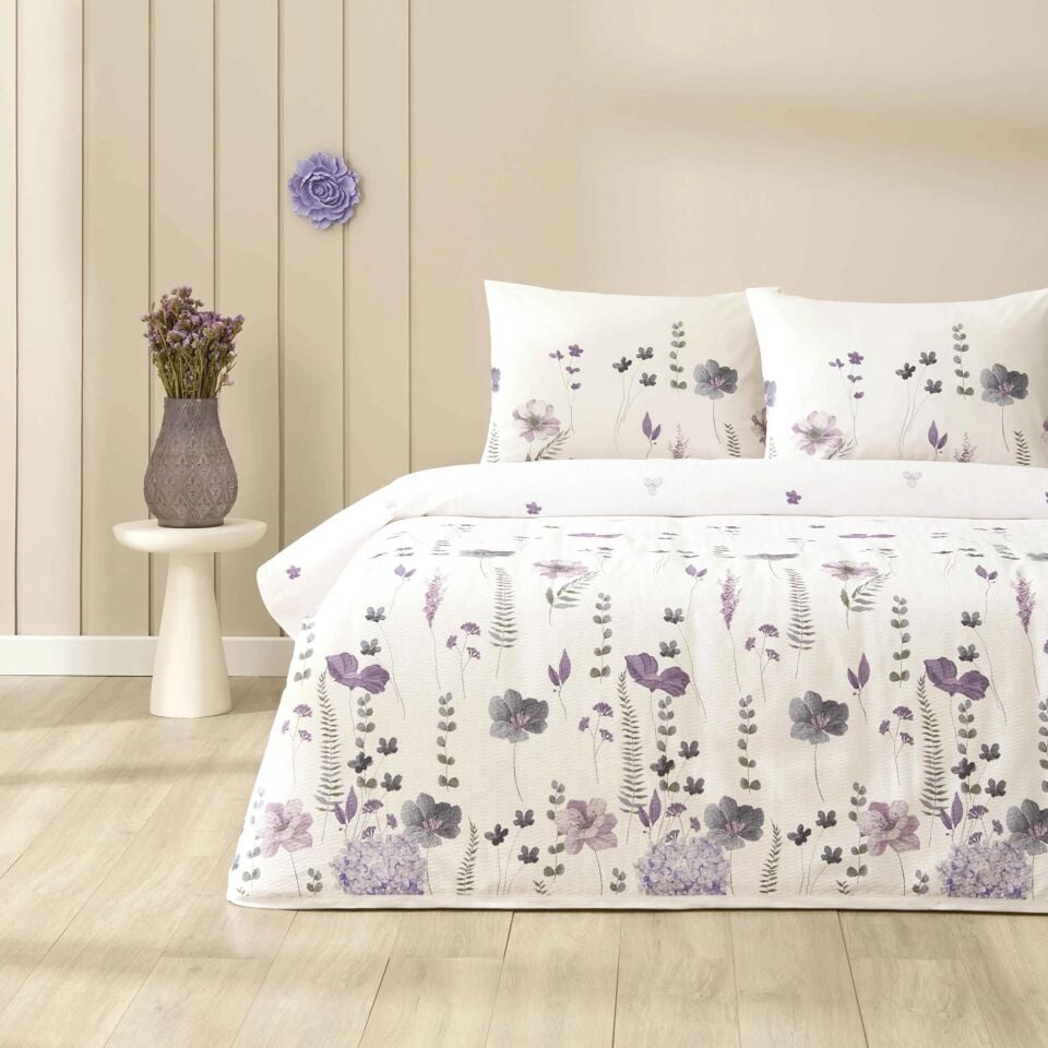 Taç 5058 Roselith Mor  Pike Takımı Çift Kişilik