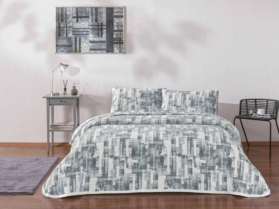 Taç 5058 Jamie Gri Pike Takımı Çift Kişilik