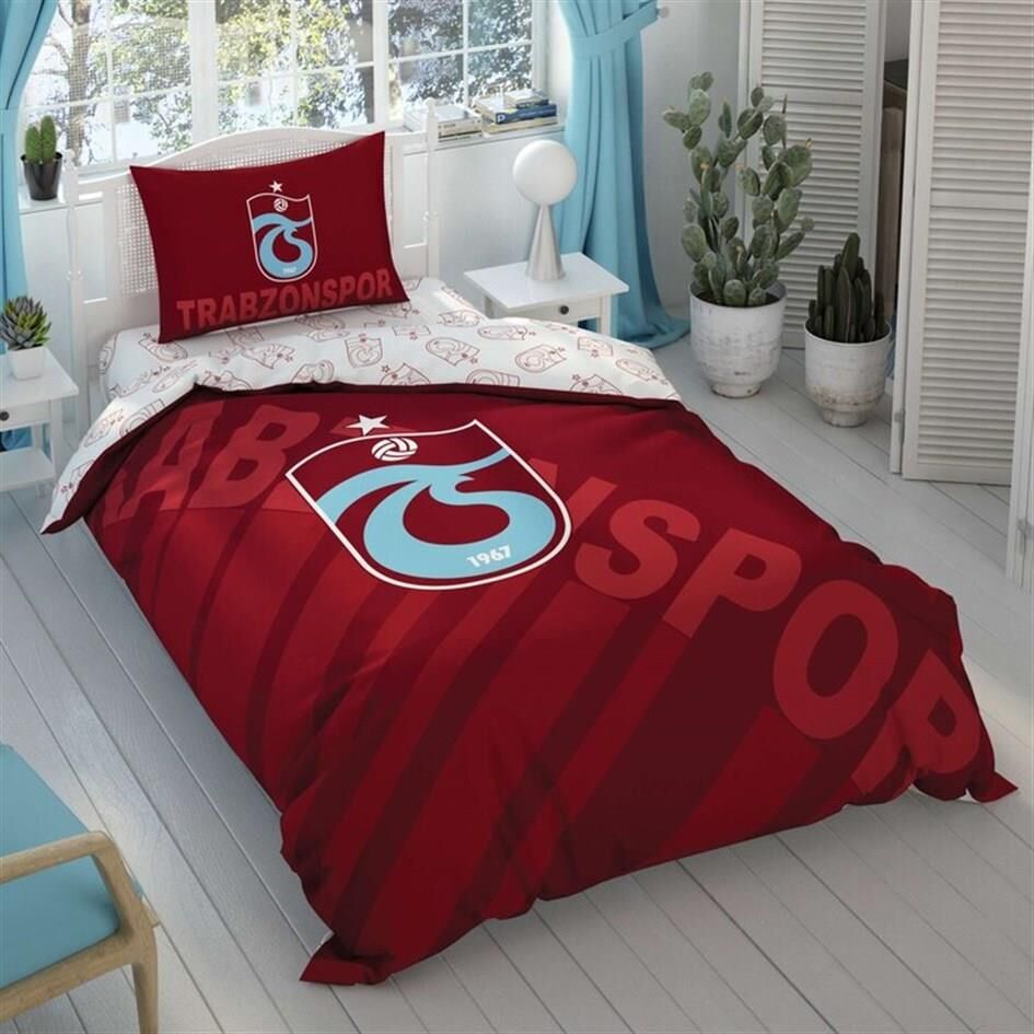 Taç 4808 Brf Kulup Lisanslı  Nevresim Takımı TS Bordo Logo