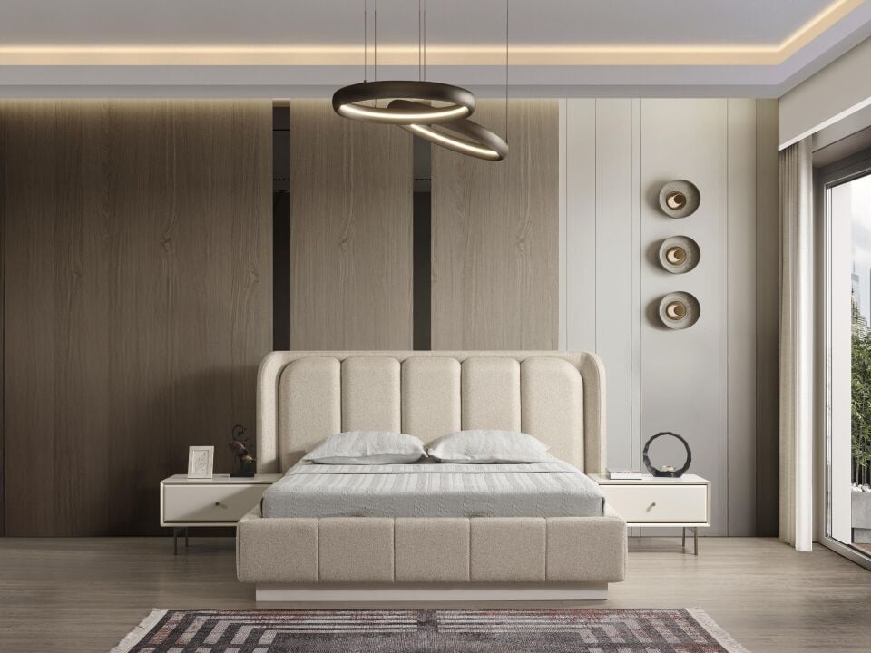 Bym Milano Karyola Başlık Dahil(Bazalı 160*200)