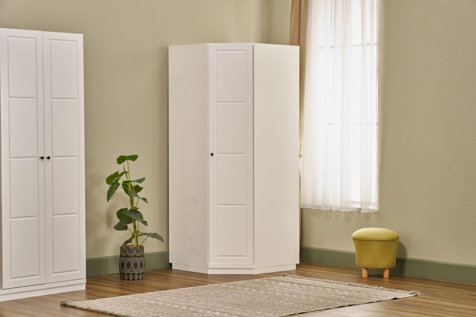 Mil Pan Tek Kapaklı 90*90 Köşe Dolap