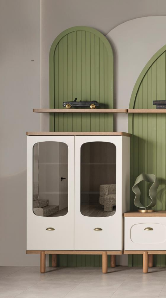 Bg Rigel Tv Vitrin 2 Kapılı Camlı