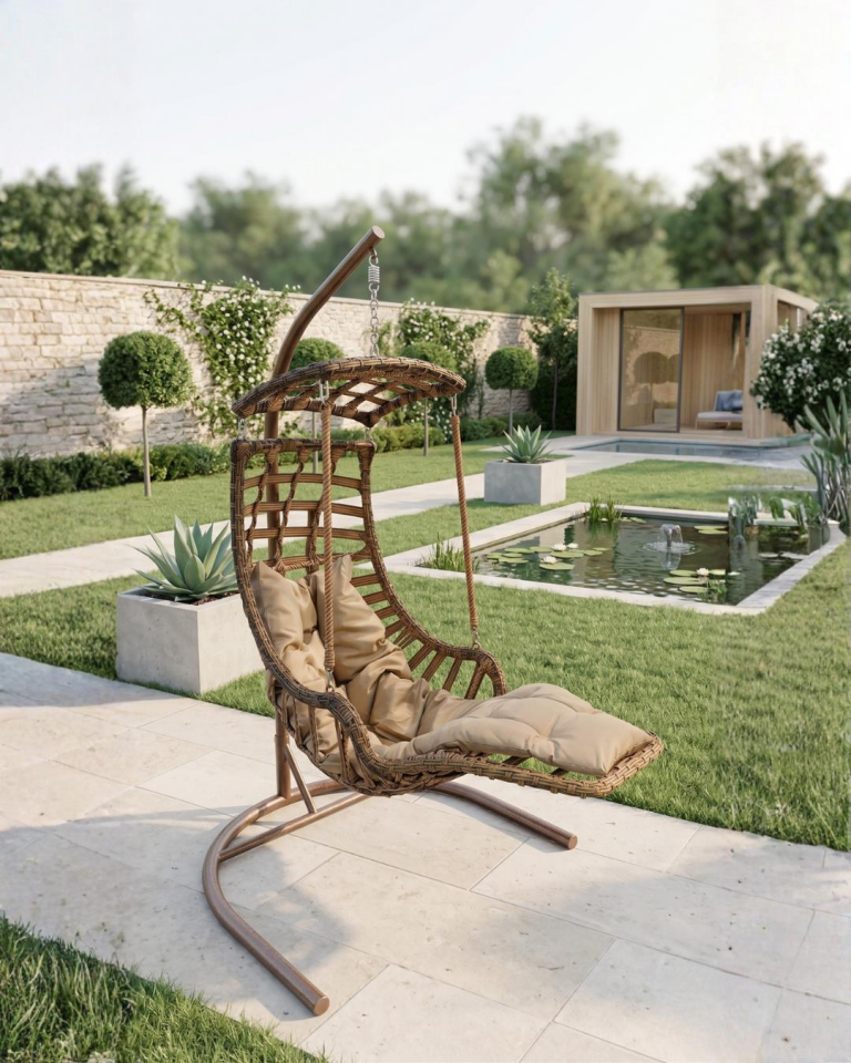 Garden Alaçatı Plus Salıncak Açık Kahve
