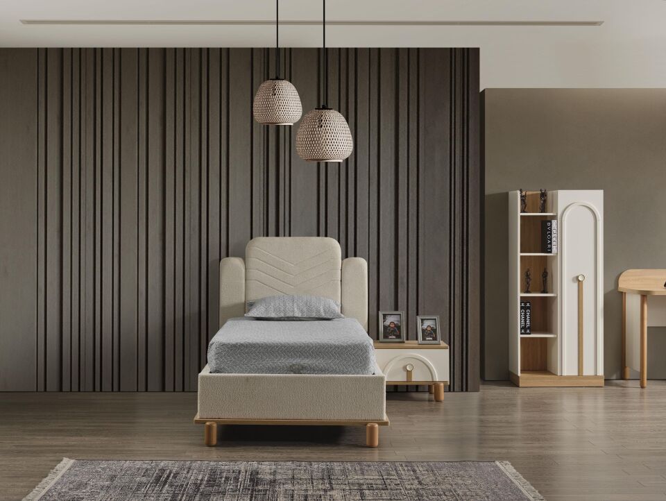 Bym Gonca Genç 100*200  Karyola Başlık Dahil(Bazalı)