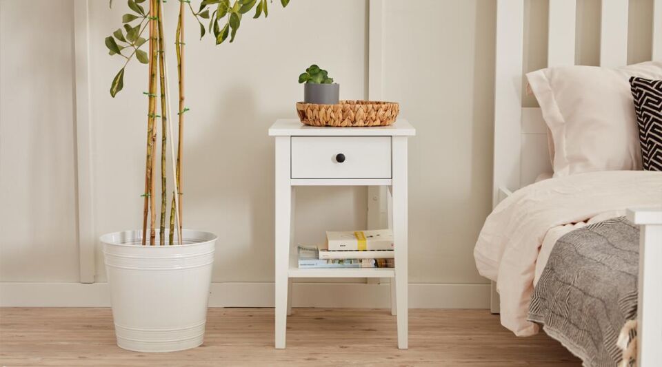 Mil Pan Ayaklı Tek Çekmeceli Komodin